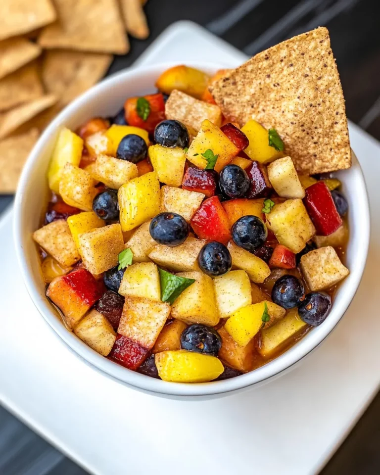 Fruit Salsa with Cinnamon Chips