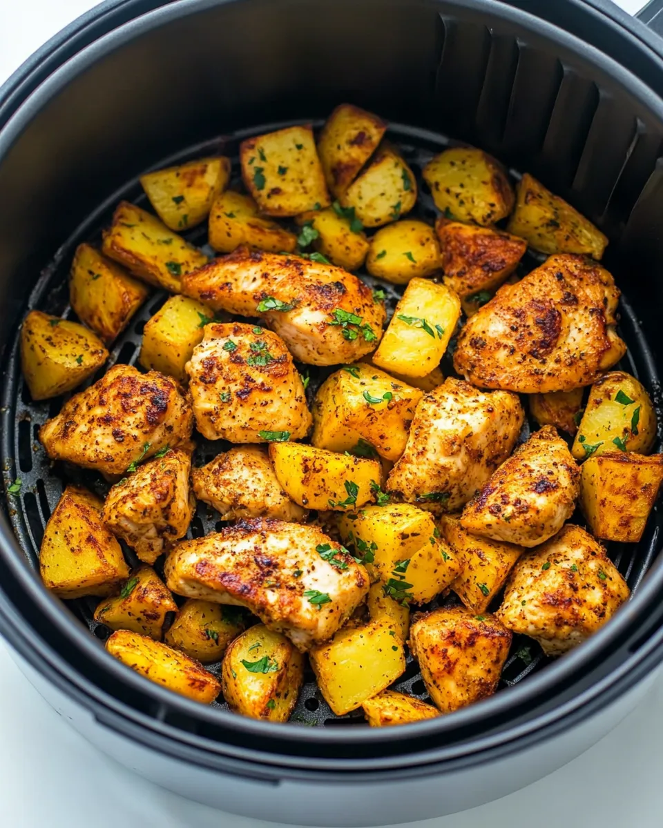 Air Fryer Chicken And Potatoes