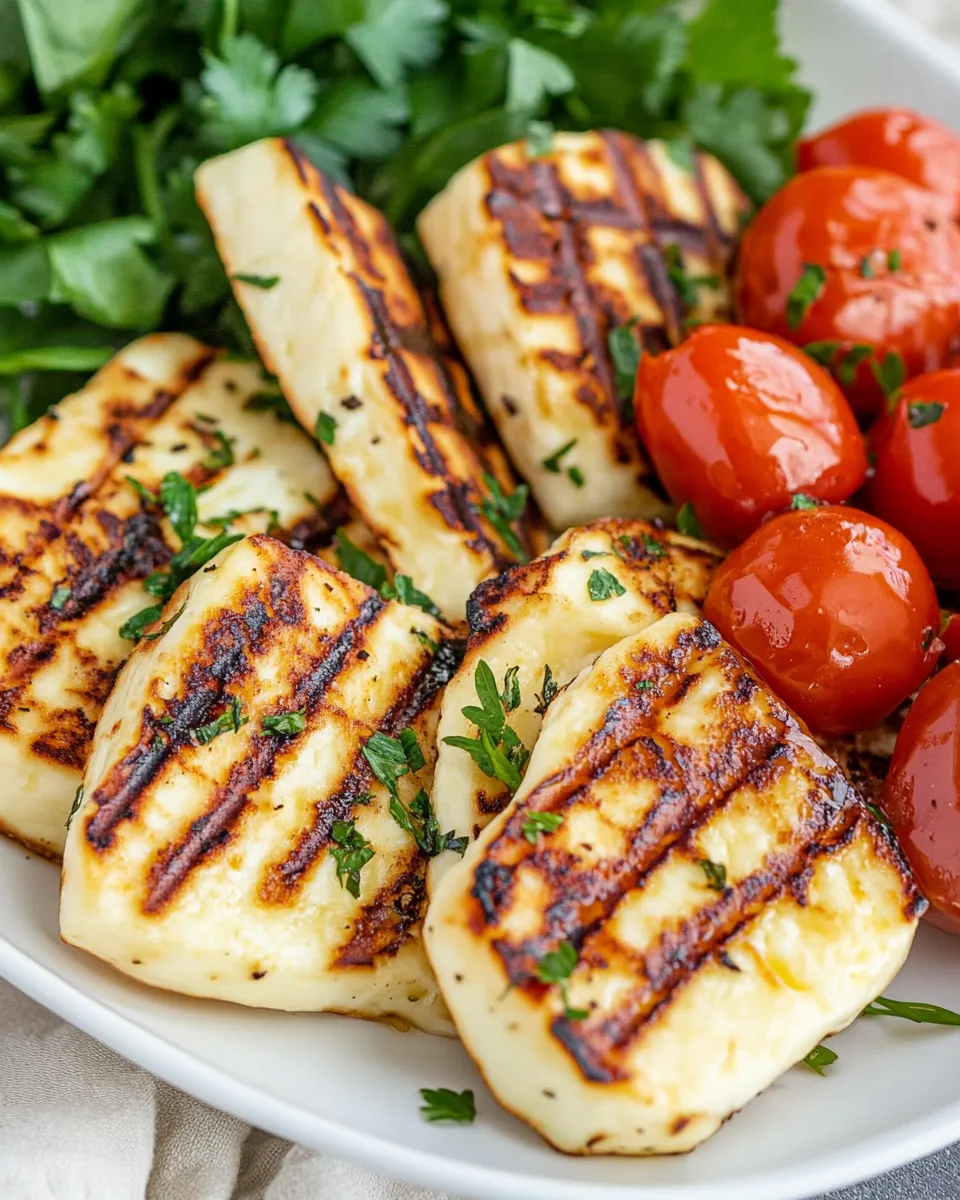 Grilled Halloumi Cheese ForkandPan