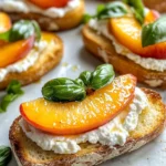 Homemade Air-Fryer Peach-Ricotta Bruschetta photo