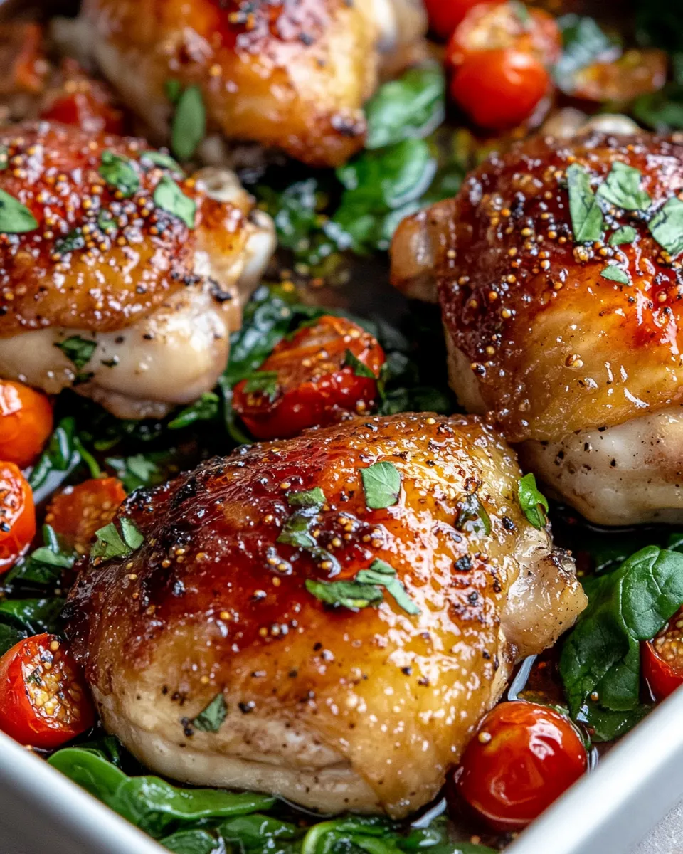 Classic Balsamic Fig Jam Chicken Thigh Tray Bake dish photo