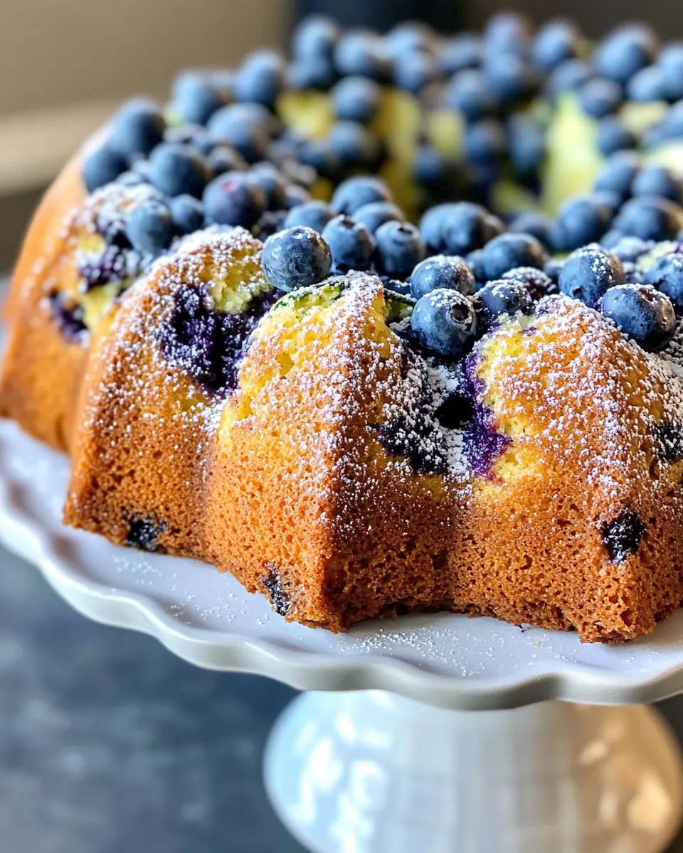 Homemade Blueberry-Lemon Zucchini Bundt Cake photo