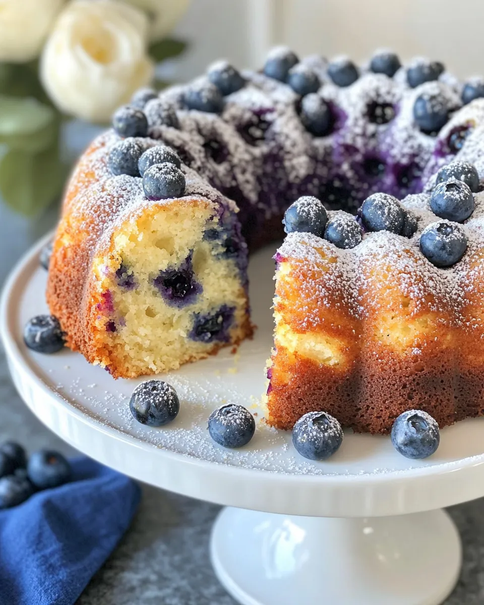 Easy Blueberry-Lemon Zucchini Bundt Cake recipe image