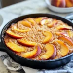 Homemade Bourbon-Peach Upside-Down Skillet Cake photo