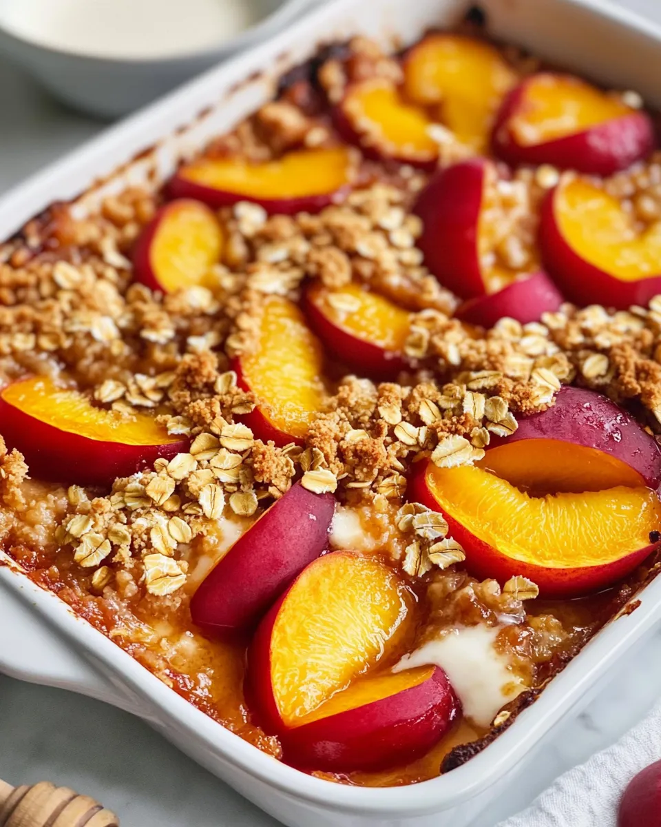 Classic Brown-Butter Honey Nectarine Cobbler image