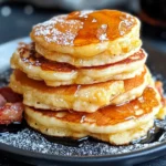 Homemade Buttermilk Peach Pancake Dippers recipe photo