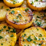 Homemade Buttery Garlic-Parmesan Yellow Squash Rounds photo