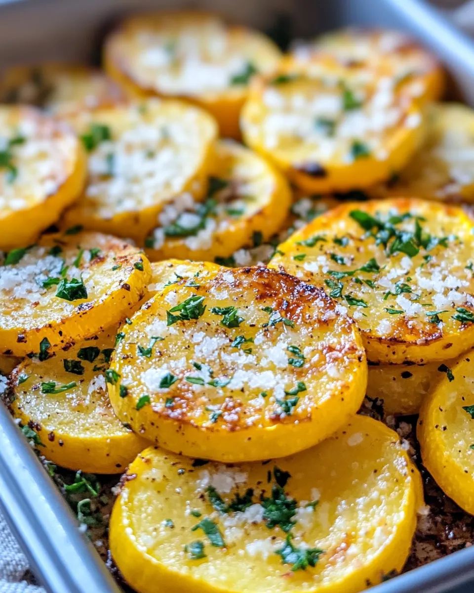 Classic Buttery Garlic-Parmesan Yellow Squash Rounds image