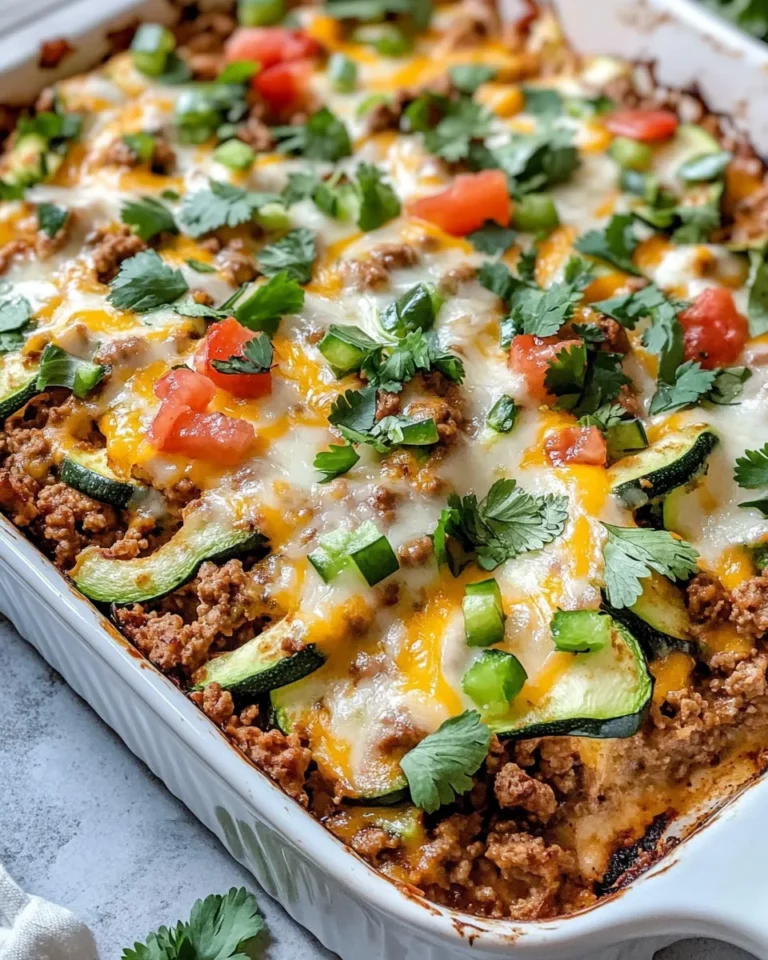 Homemade Cheesy Zucchini Taco Casserole (Low carb) recipe photo