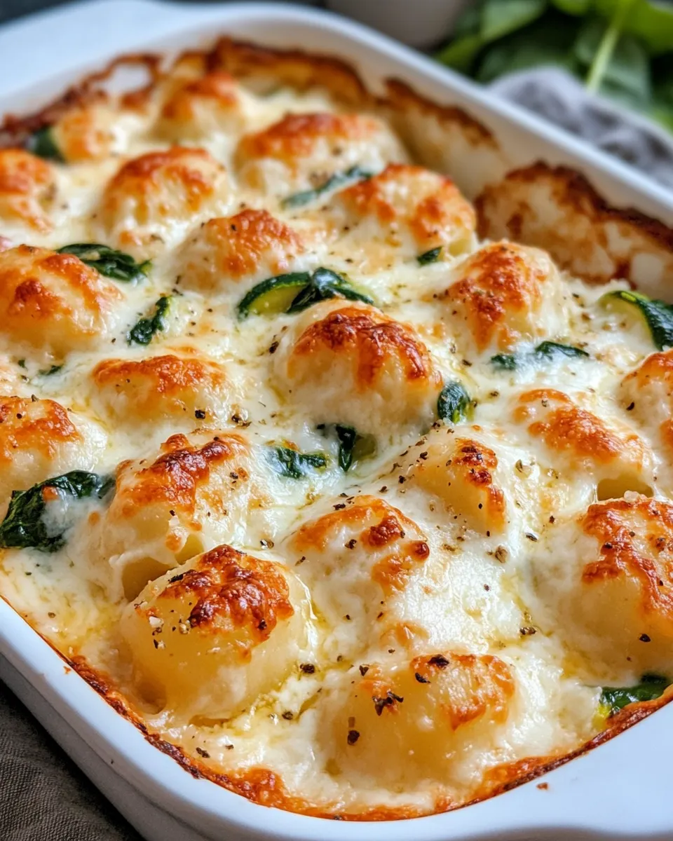 Classic Creamy Spinach & Zucchini Gnocchi Bake recipe photo