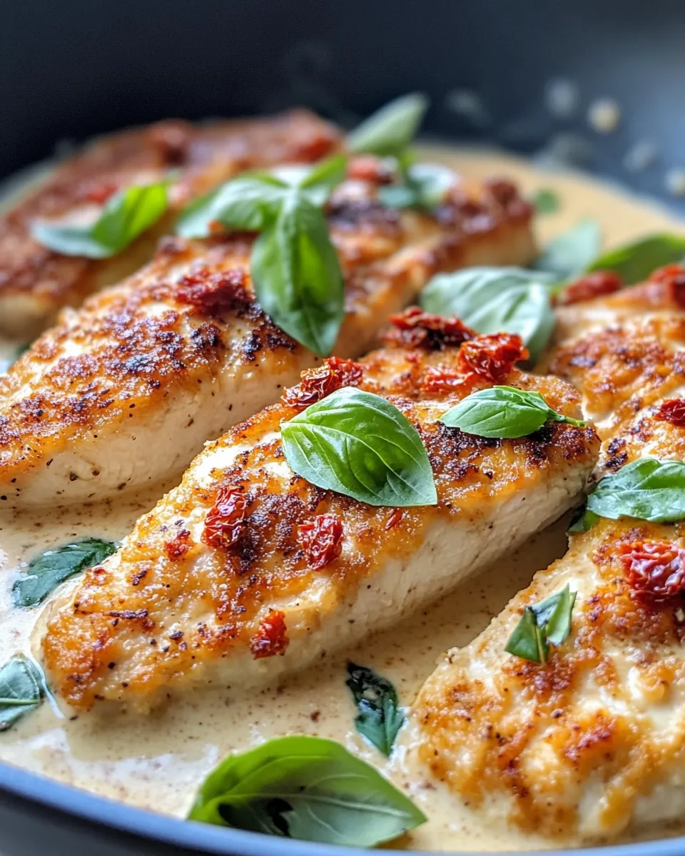 Delicious Creamy Sun-Dried-Tomato Chicken Cutlets dish photo