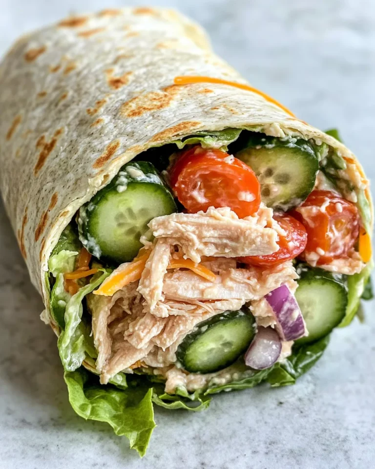 Homemade Crunchy Cucumber Ranch Chicken Wraps photo