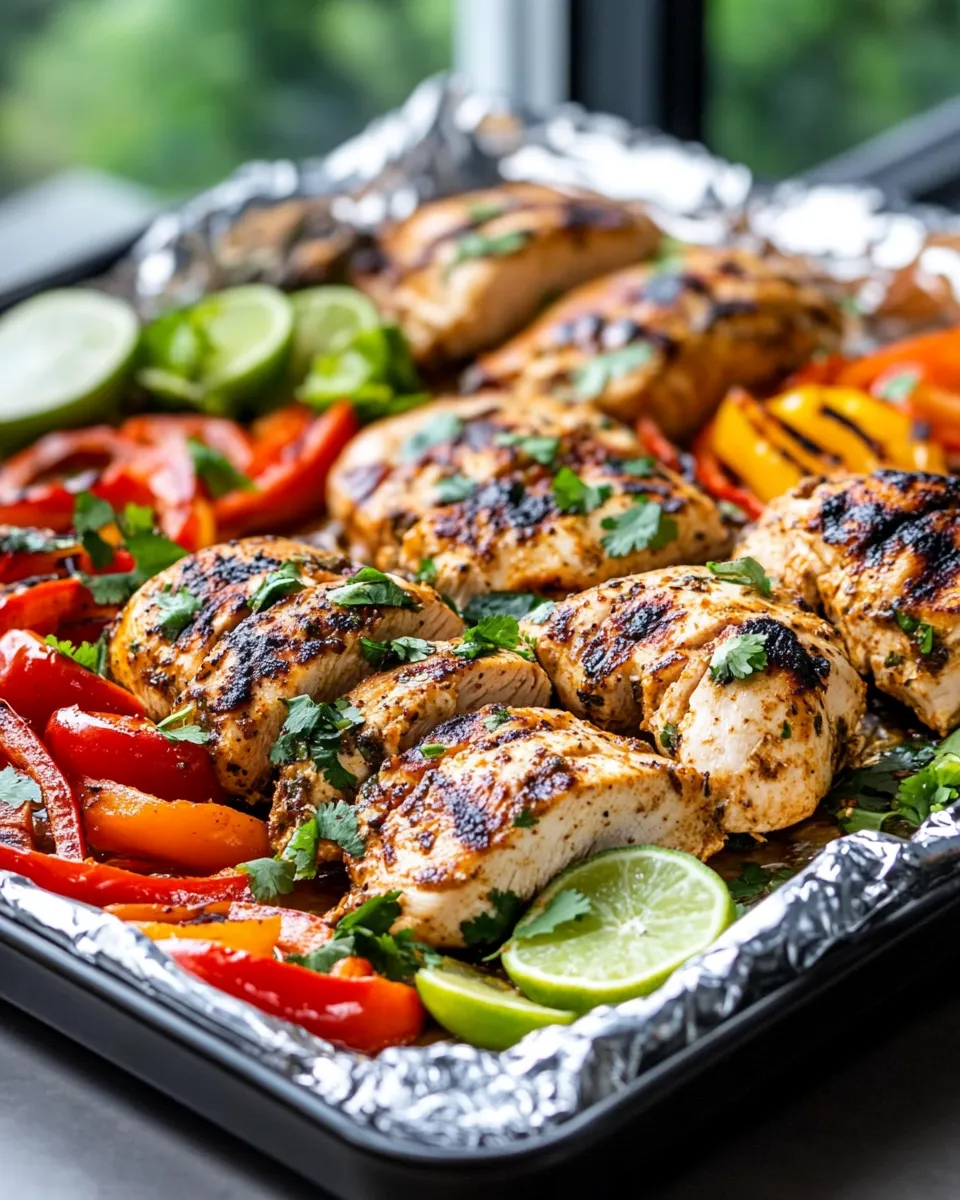 Delicious Fajita Chicken Breast Foil-Packet Dinners plate image