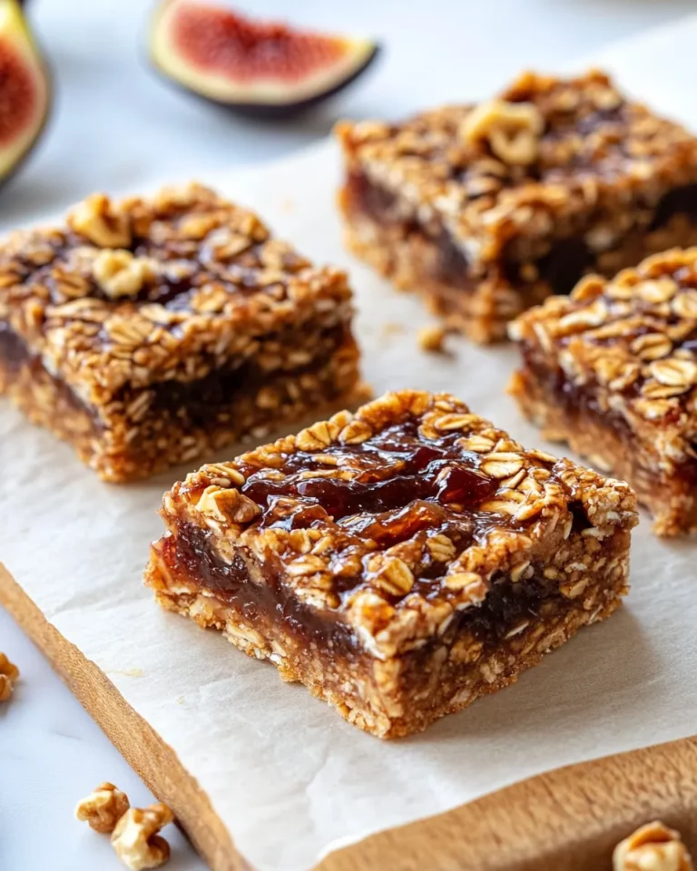 Homemade Fig-Jam & Walnut Overnight Oat Bars photo