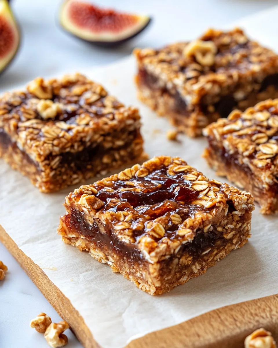 Homemade Fig-Jam & Walnut Overnight Oat Bars photo