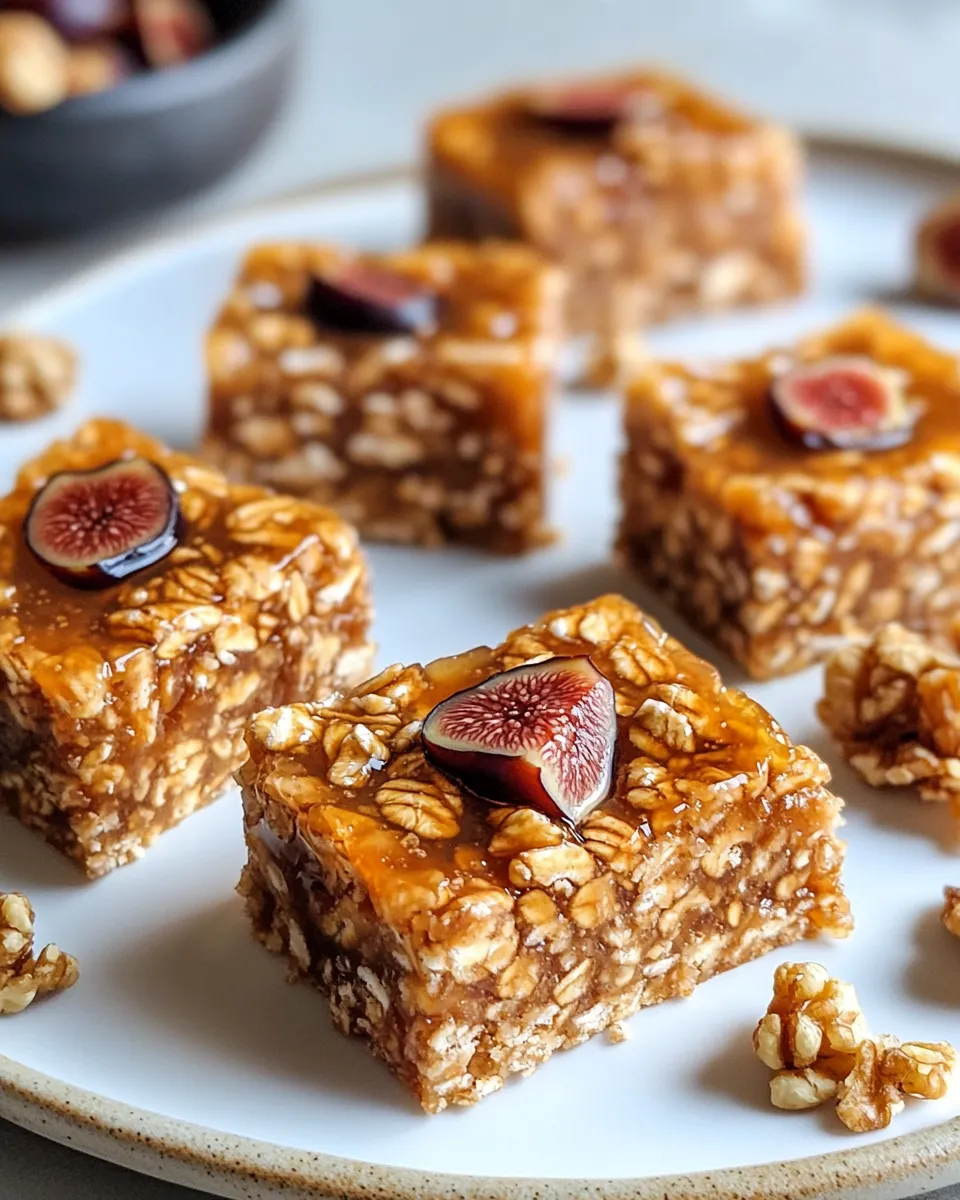 Classic Fig-Jam & Walnut Overnight Oat Bars recipe image