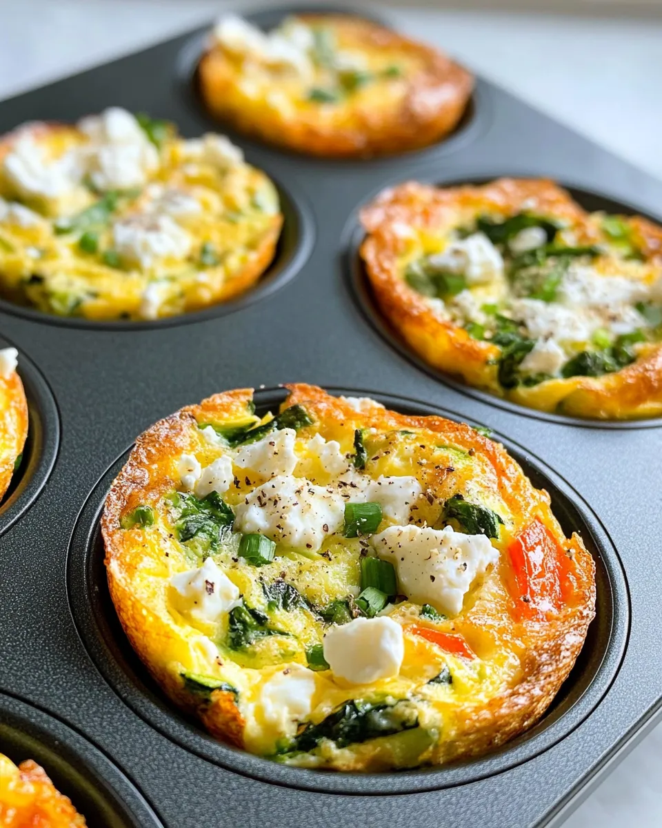 Delicious Frittata Muffin Cups: Zucchini & Feta image