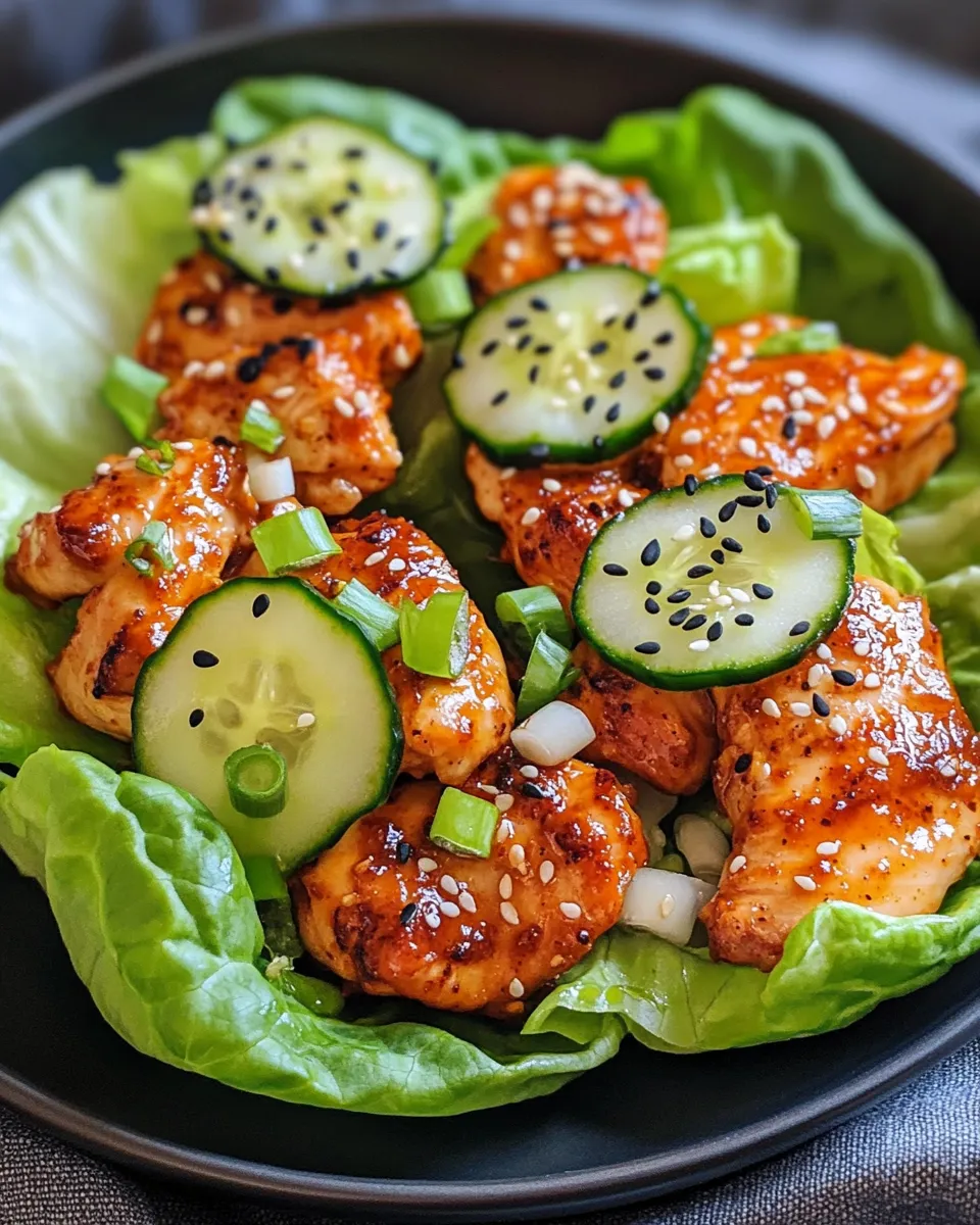 Classic Gochujang Butter Chicken Lettuce Boats dish photo