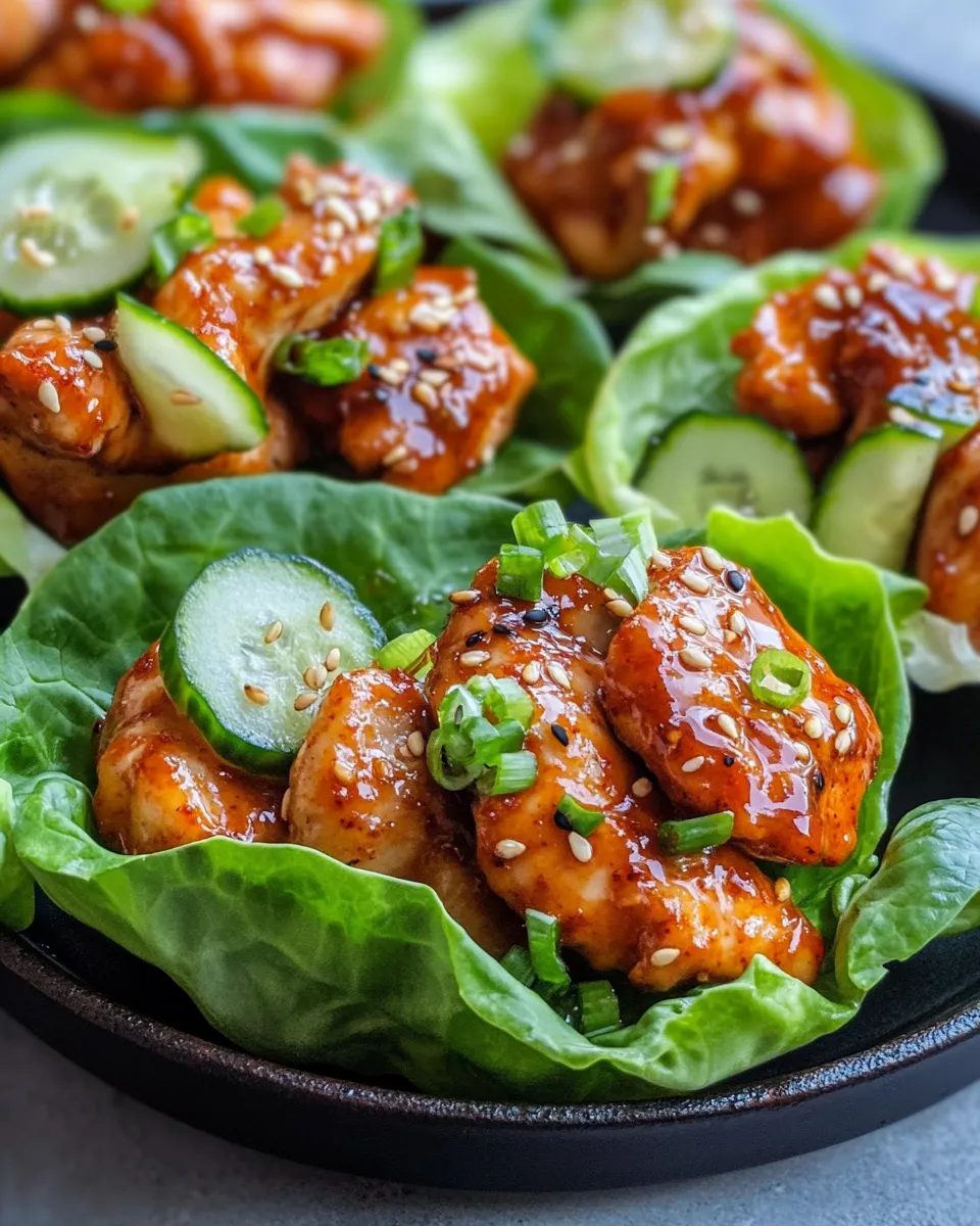 Delicious Gochujang Butter Chicken Lettuce Boats picture