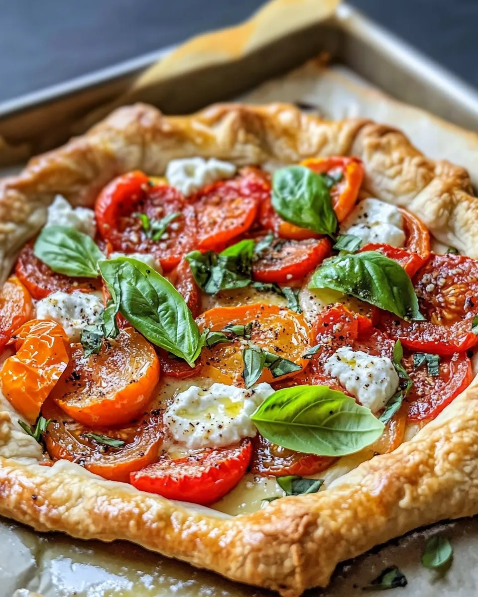 Classic Heirloom Tomato & Goat-Cheese Galette dish photo