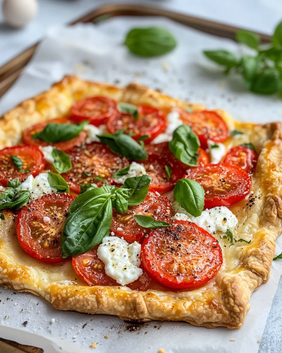 Easy Heirloom Tomato & Goat-Cheese Galette food shot