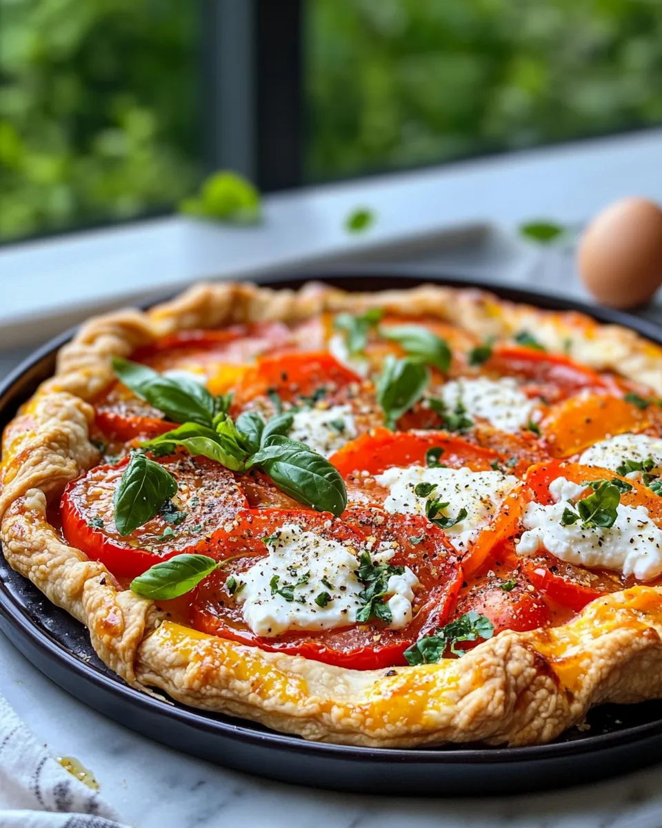 Delicious Heirloom Tomato & Goat-Cheese Galette picture