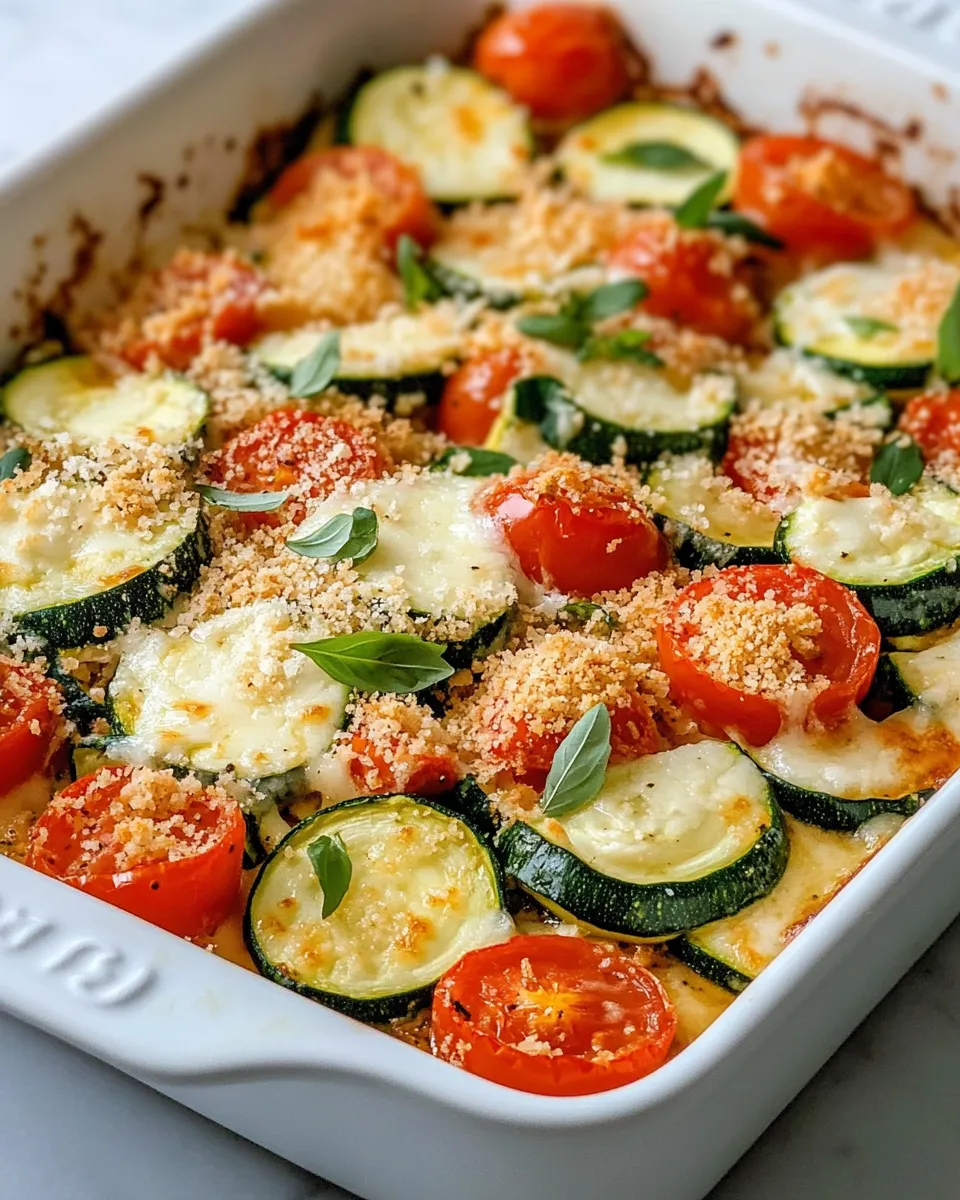 Delicious Herbed Zucchini & Tomato Casserole Gratin picture