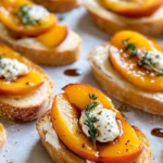 Delicious Honey-Roasted Peach Crostini with Thyme recipe photo