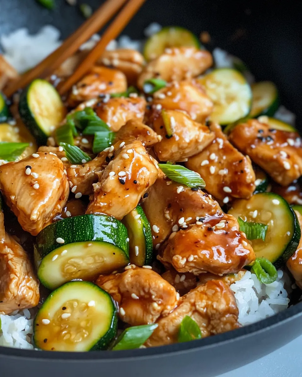 Classic Honey-Soy Chicken & Zucchini Stir-Fry dish photo