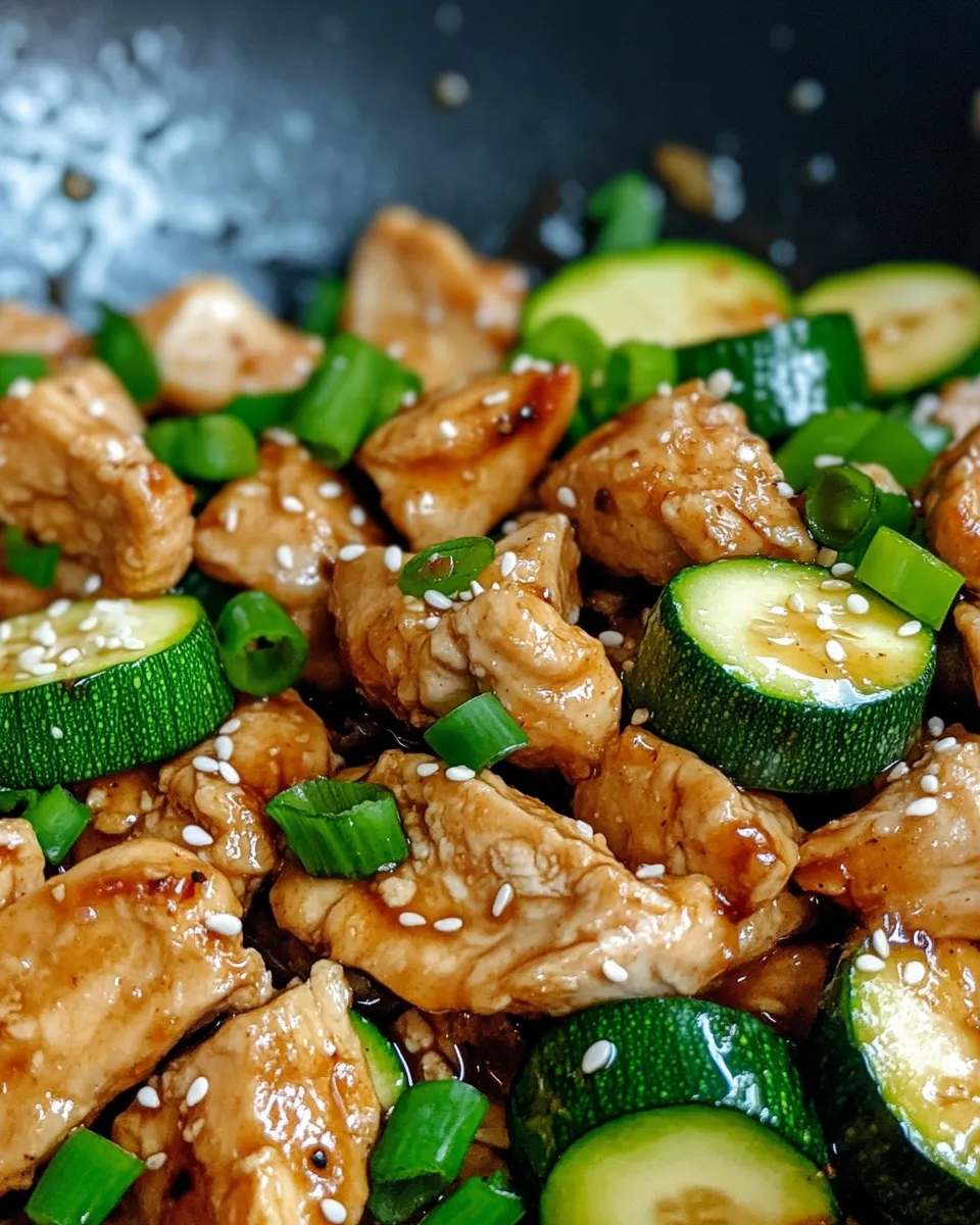 Easy Honey-Soy Chicken & Zucchini Stir-Fry plate image