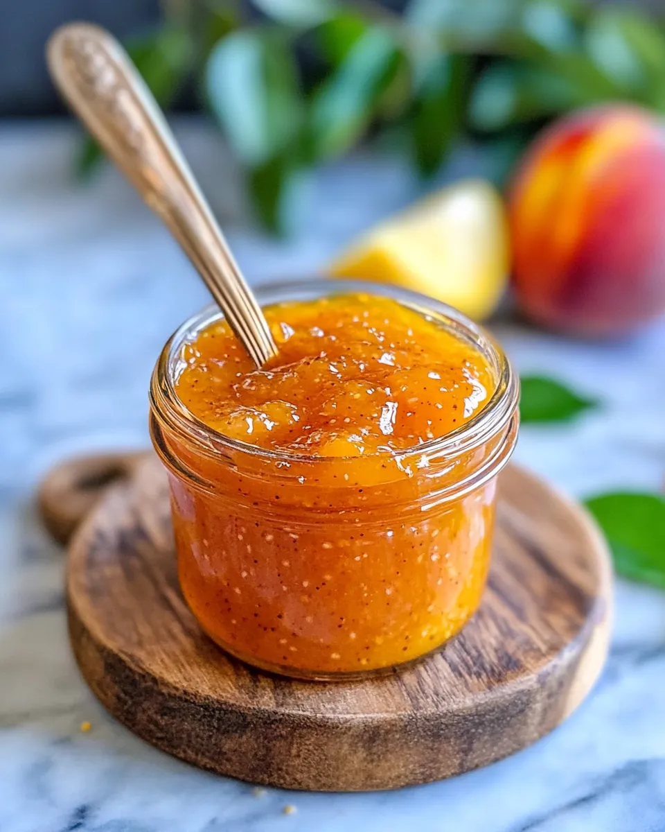 Classic Instant-Pot Peach Jam (Low Sugar) dish photo