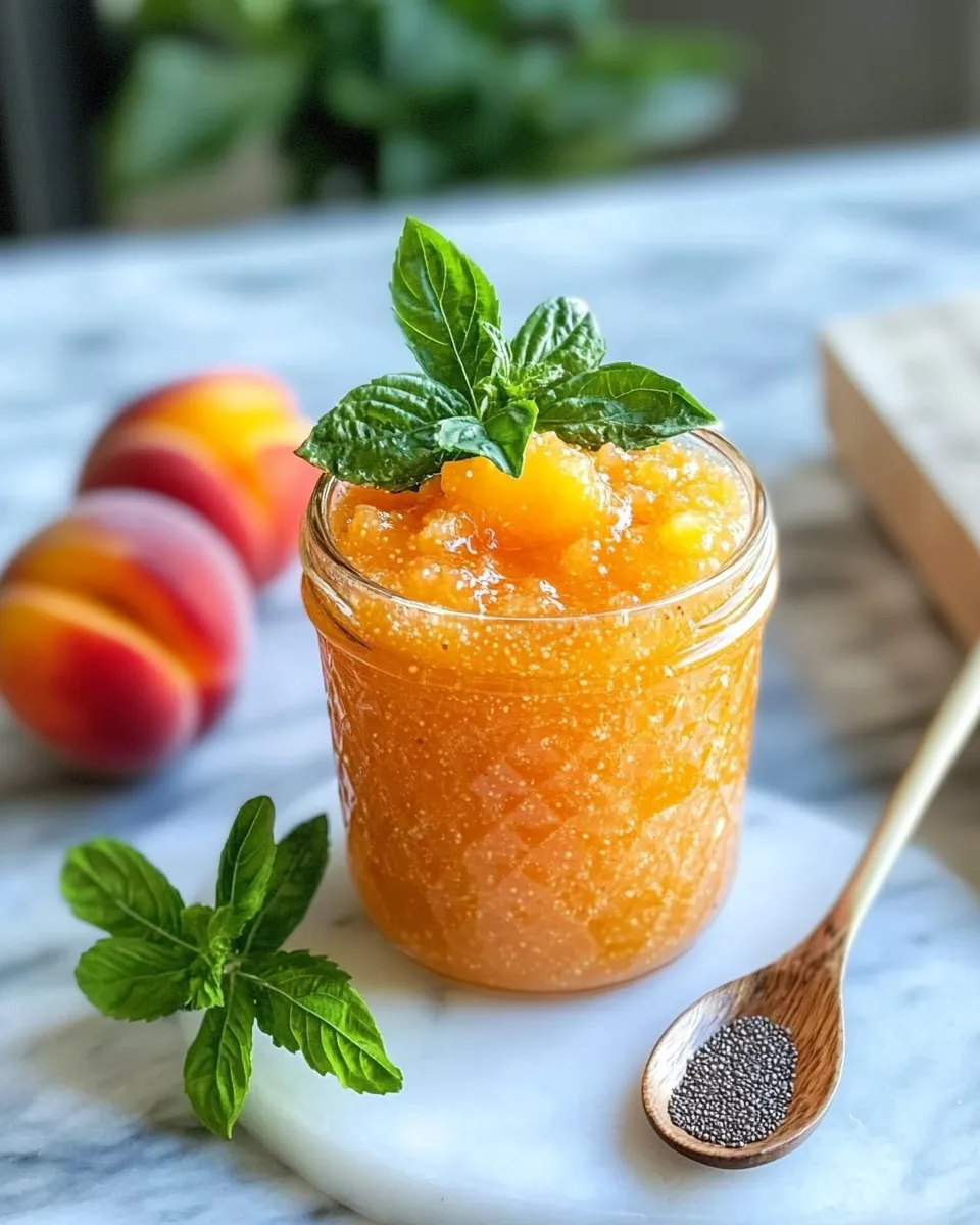 Easy Instant-Pot Peach Jam (Low Sugar) food shot