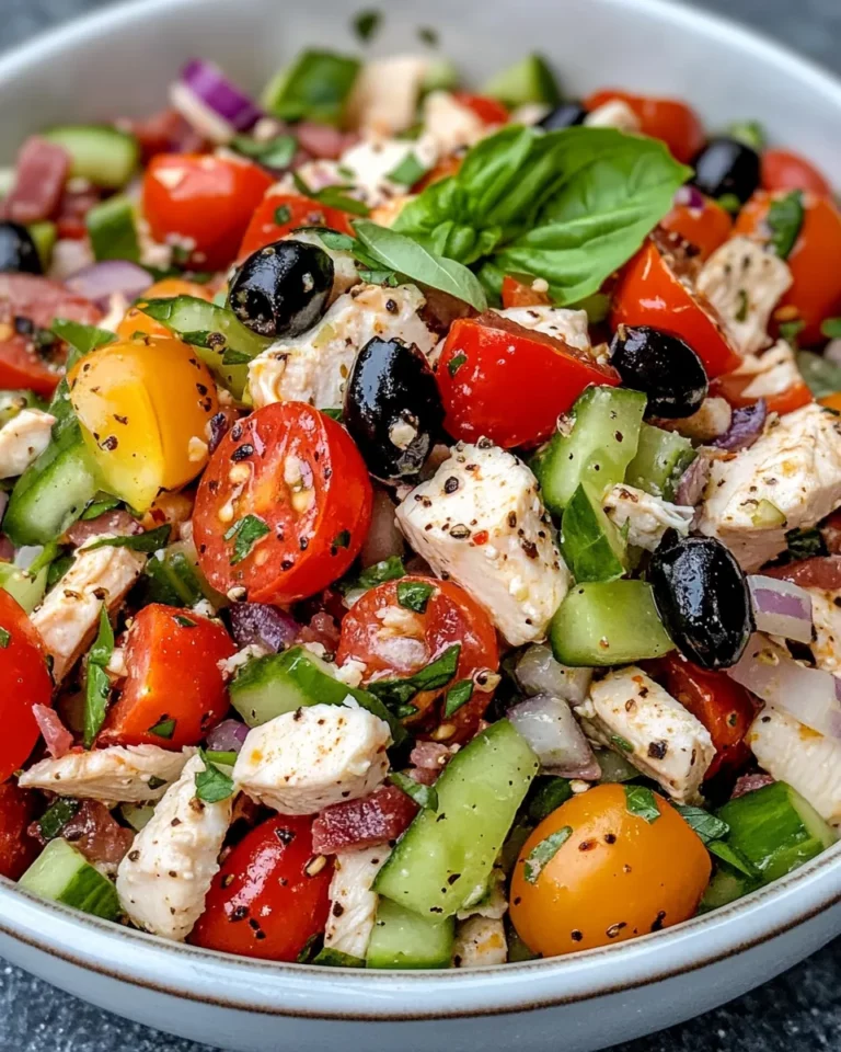 Homemade Italian Grinder Antipasto Chicken Salad photo