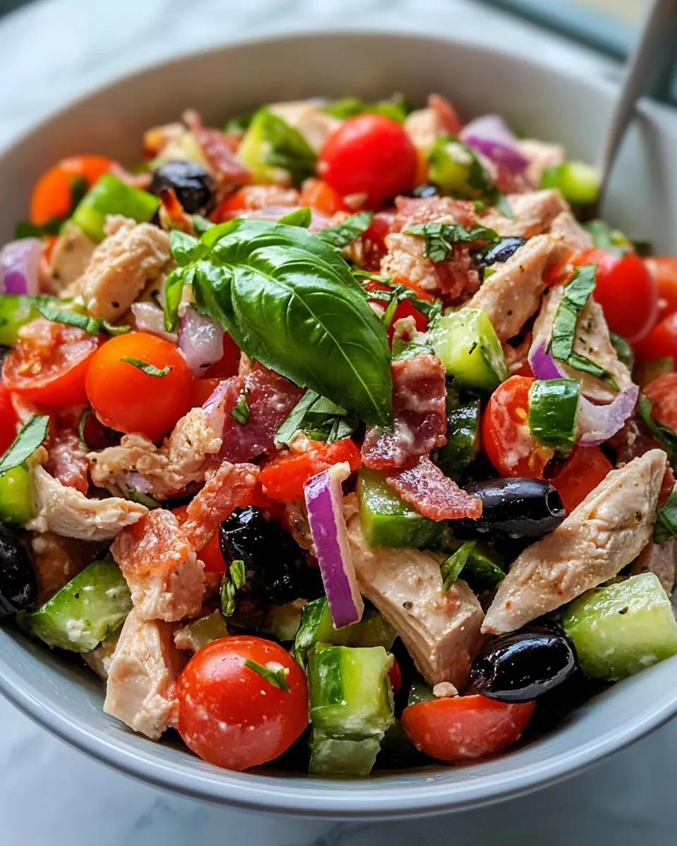 Classic Italian Grinder Antipasto Chicken Salad image