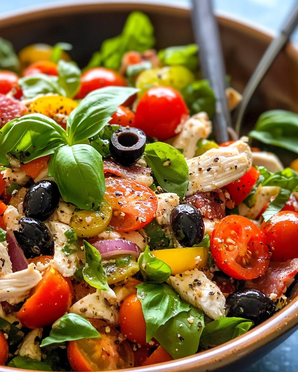 Easy Italian Grinder Antipasto Chicken Salad recipe photo