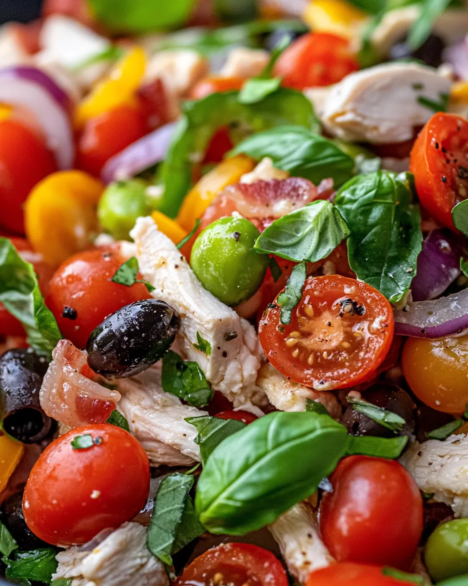 Delicious Italian Grinder Antipasto Chicken Salad dish photo
