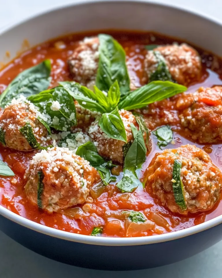 Homemade Italian Zucchini Meatball Soup photo