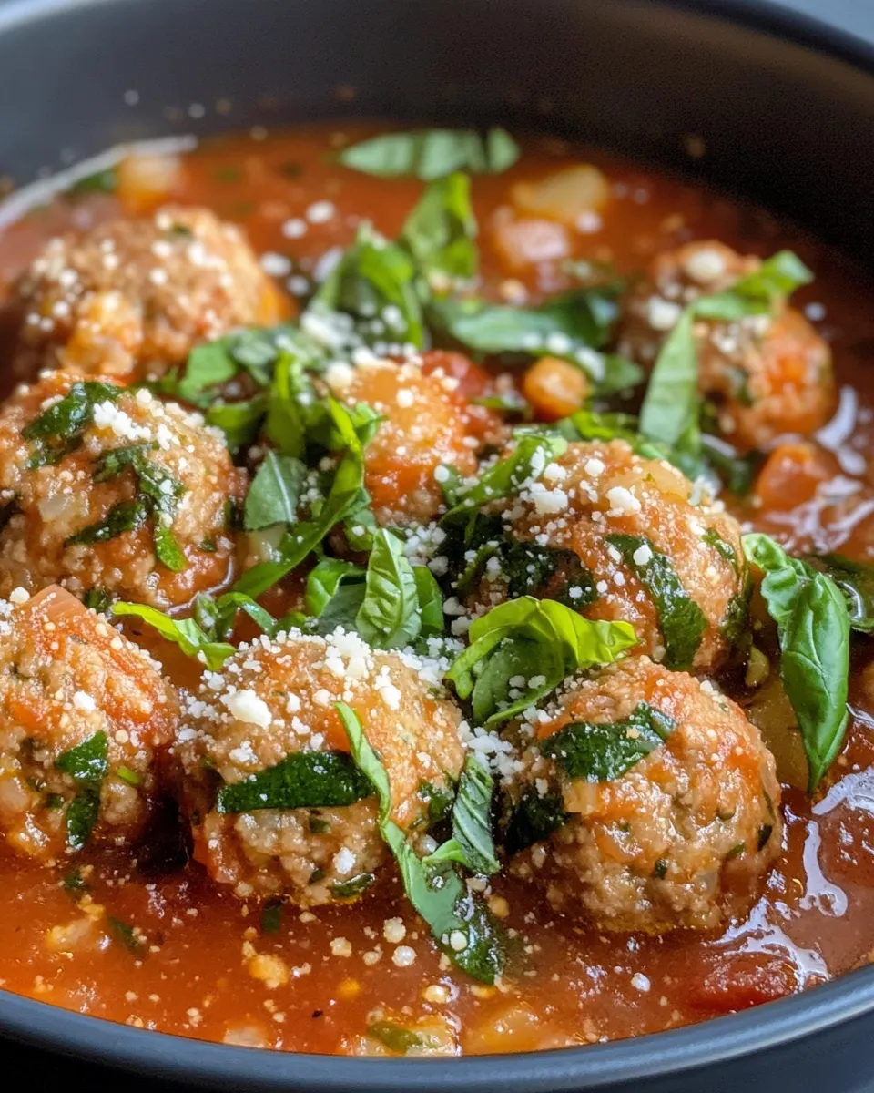 Classic Italian Zucchini Meatball Soup recipe image