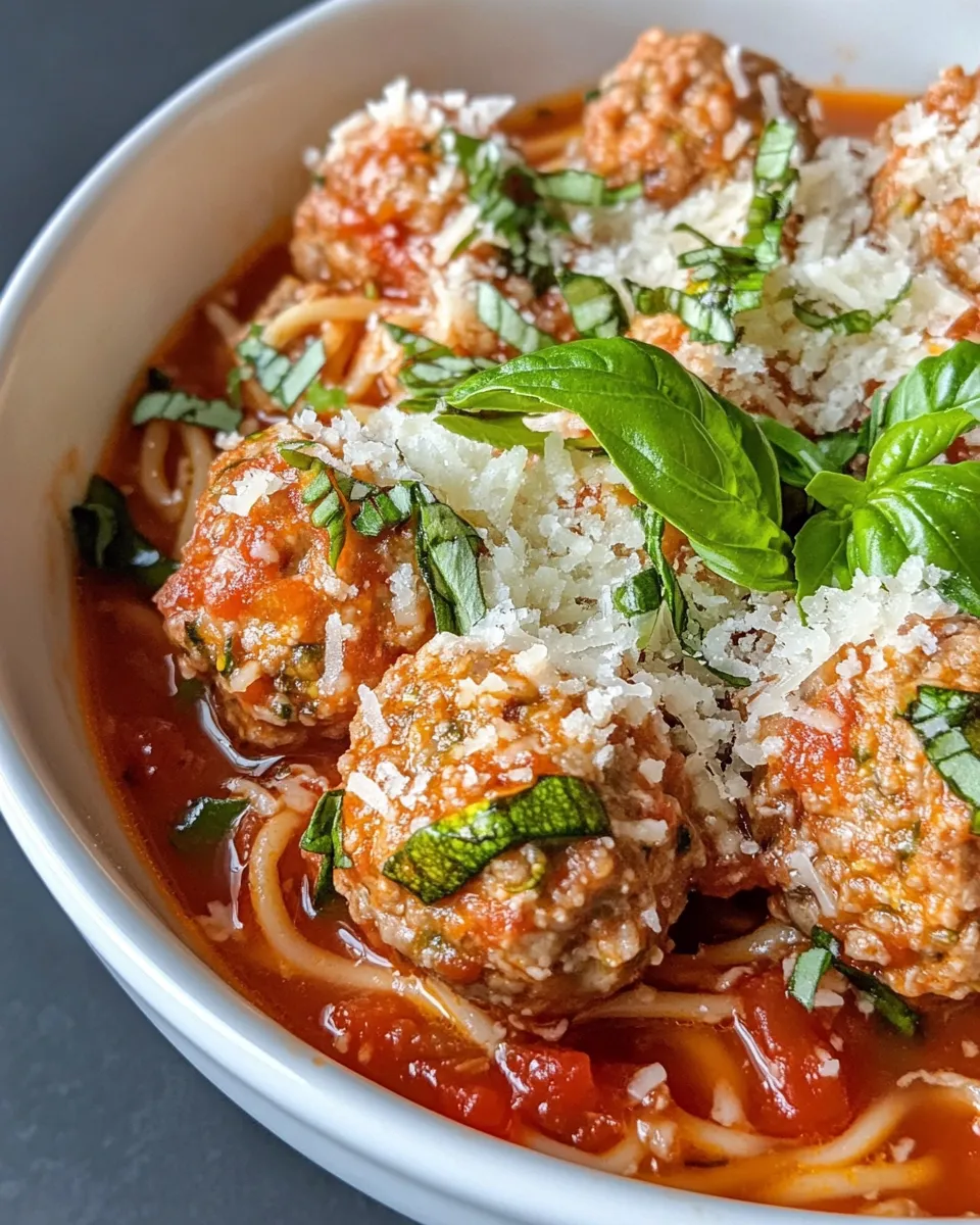 Delicious Italian Zucchini Meatball Soup dish photo