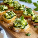 Homemade Lemon-Parmesan Zucchini Relish Crostini recipe photo