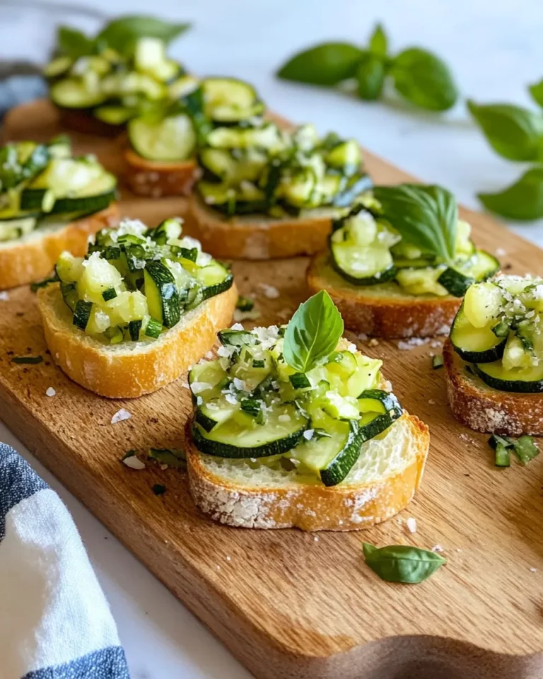 Homemade Lemon-Parmesan Zucchini Relish Crostini recipe photo
