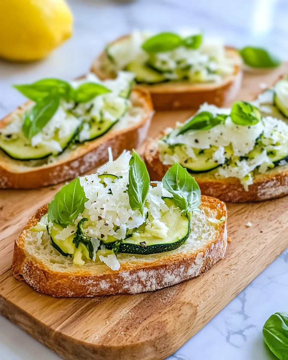 Classic Lemon-Parmesan Zucchini Relish Crostini image