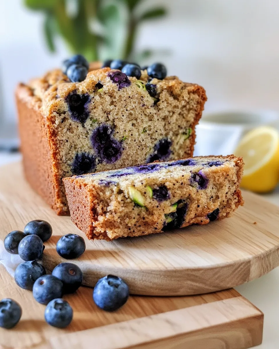 Classic Lemon-Poppy Blueberry Zucchini Bread dish photo