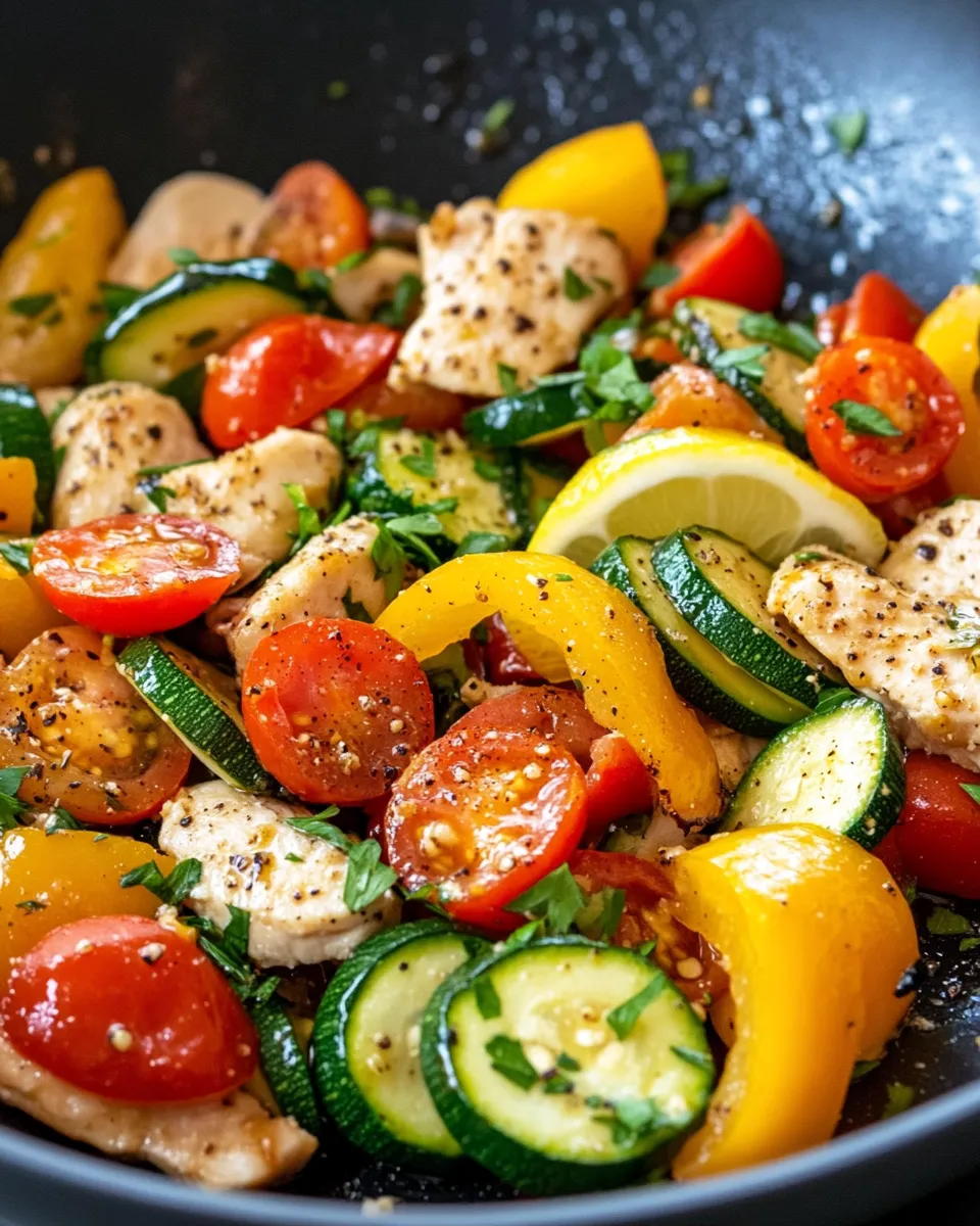 Classic Lemon Herb Zucchini Ribbon Stir-Fry dish photo