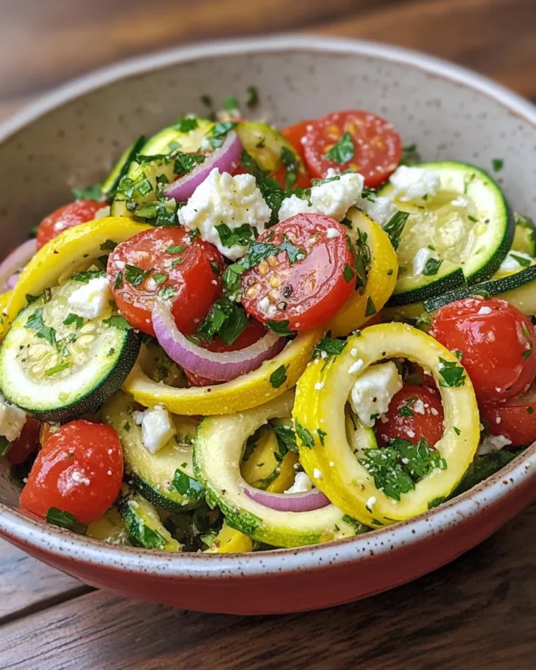 Homemade Mediterranean Zucchini-Squash Ribbon Salad recipe photo