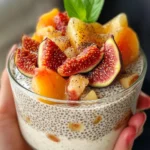 Homemade Nectarine-Fig Jam Overnight Chia Pudding recipe photo