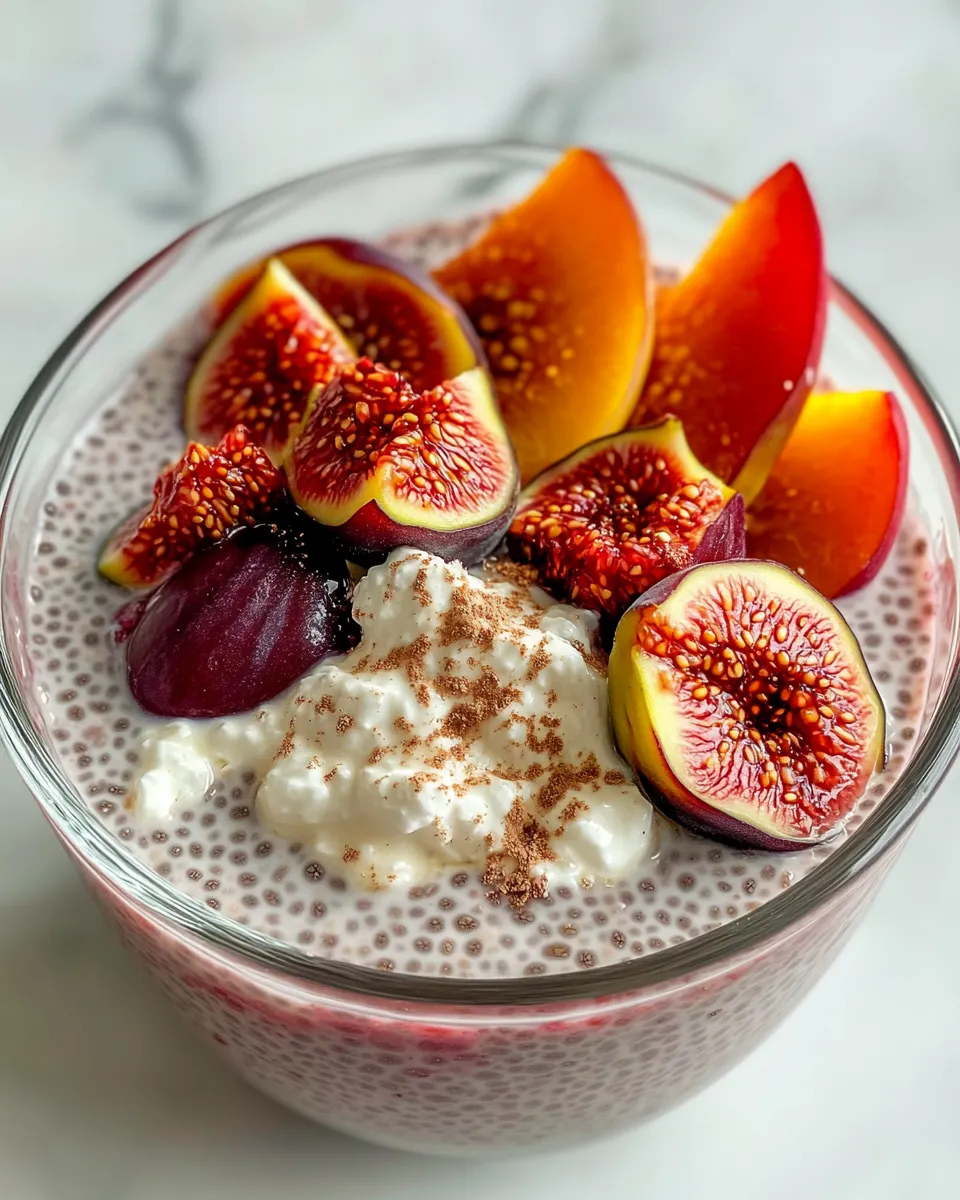 Classic Nectarine-Fig Jam Overnight Chia Pudding dish photo