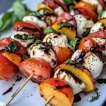 Homemade Nectarine Caprese Skewers (Balsamic Drip) photo