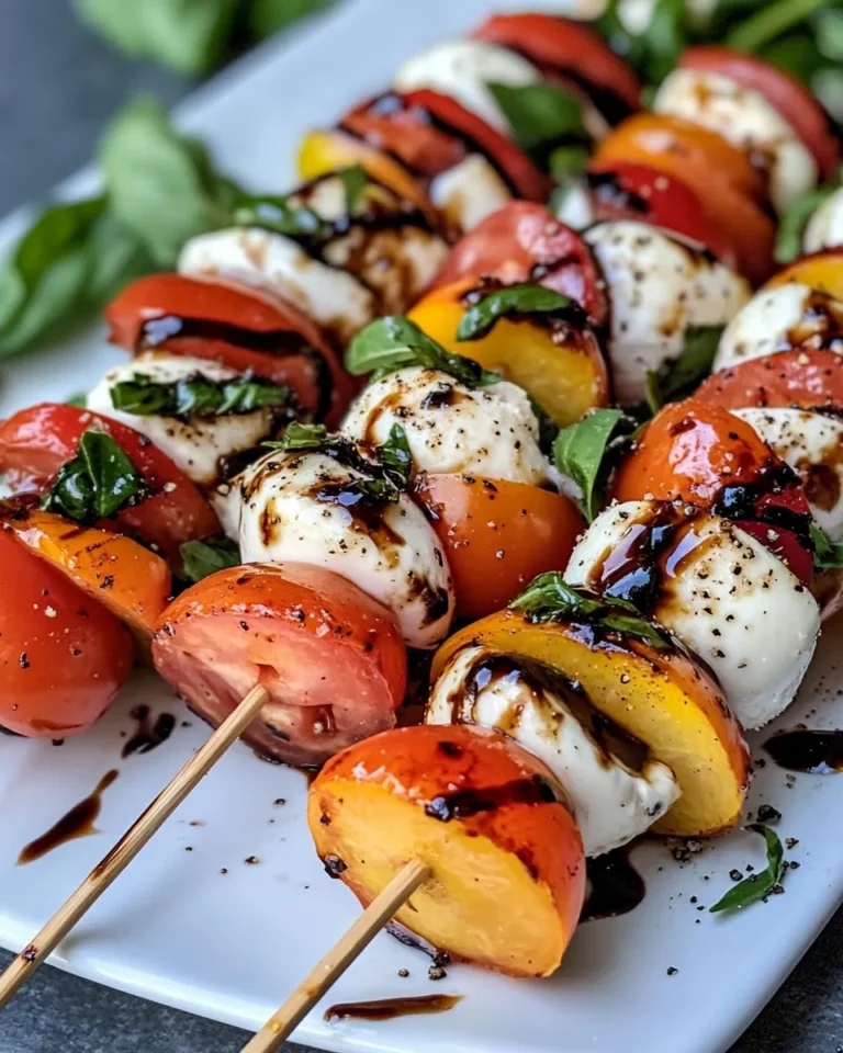 Homemade Nectarine Caprese Skewers (Balsamic Drip) photo