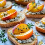 Homemade Nectarine & Blue Cheese Crostini Drizzles photo